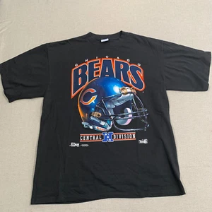 Maglietta grafica Chicago Bears anni 90 Salem abbigliamento sportivo casco logo made in USA 1992 XL - Foto 1 di 9