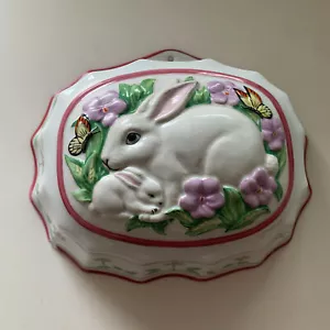 VINTAGE FRANKLIN MINT 1986 LE CORDON BLEU bunny rabbit ceramic mold hanging - Picture 1 of 7