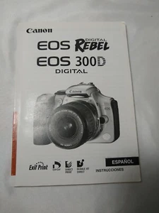 ESPANOL/SPANISH MANUAL for Canon EOS Digital Rebel and EOS 300D - FREE S&H! - Picture 1 of 3