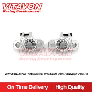 VITAVON CNC Alu7075 Front Knuckle For Arrma Granite Grom 1/18& Typhon Grom 1/18 - Picture 1 of 16