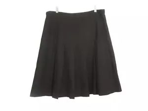 New Laura Ashley Womens 12 Brown Wool Pleated Lined Skirt Waist 34" NWT Large - Picture 1 of 9