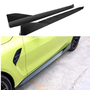 For BMW M3 G80 M4 G82 21-23 Dry Carbon Fiber Car Side Skirts Extension Lips - Bild 1 von 4