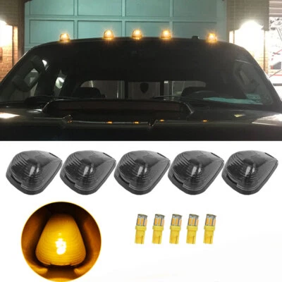 For Ford F250 F350 Super Duty Smoked Cab Roof Running Marker Light Cover Lens 5X - Image 1 of 4