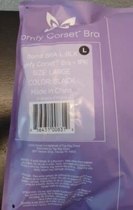 COMFY CORSET Bra Black Large - Picture 1 of 5