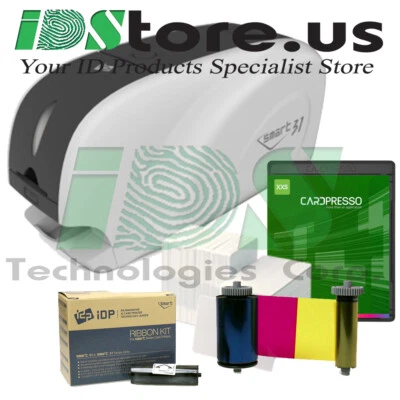 IDP Smart 31S Single Side Photo ID Card Printer Bundle - Image 1 of 4
