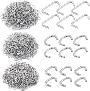 1500Pcs Galvanized Hog Rings Assortment Kit for Upholstery and Cages - Picture 1 of 12