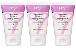No7 Menopause Skincare Protect & Hydrate Day Cream 3 x 50ml Boxed UK Stock - Picture 1 of 1