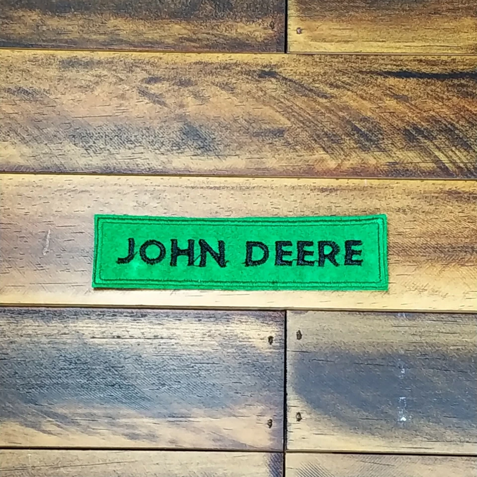 John Deere Patch Iron-On Tag Logo Applique Embroidered Transport - Image 1 of 1