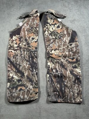 Camo Chaps Canvas Medium Long Flint River Outdoor Wear Realtree Made In USA - Image 1 of 4