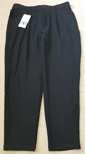 Neu mit Etikett Herrenhose - ZARA - schwarz Stretchstrick "Carrot Fit, plissierte Chinohose" -32 - Bild 1 von 6