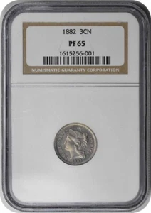 1882 Three Cent Nickel PR65 NGC - Picture 1 of 2