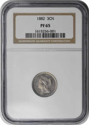 1882 Three Cent Nickel PR65 NGC - Image 1 of 2