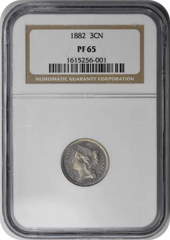 1882 Three Cent Nickel PR65 NGC Cover