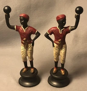 Antike Britisches Empire Gusseisen Indianer Hindu Sport Figuren Cricket Spieler - Bild 1 von 9