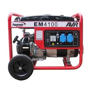 Pramac EM4100 - Gruppo Elettrogeno 3,5 kW Benzina AVR prese Schuko Protezioni