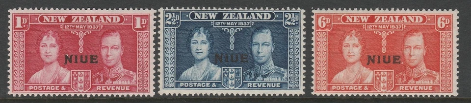 Niue 1937 Coronation set SG 72-74 Mnh. - Image 1 of 1