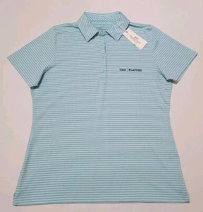 Vineyard Vines Performance The Players Polo Womens Medium Striped With Tag - Picture 1 of 15