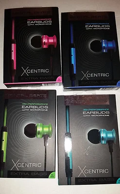 Auriculares Mental Beats Xcentric Teléfono Celular Auriculares Micrófono Nuevo en Caja Elige Color Foto 1 de 4