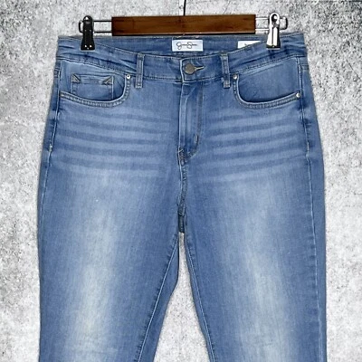 Женские джинсы Jessica Simpson с необработанным подолом расслабленные узкие укороченные размер 6 эластичные легкая стирка - Изображение 1 из 4