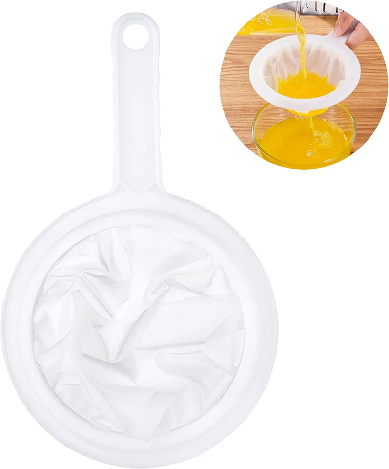 Filtro Fine, Filtro Di Nylon Con La Maniglia 200 Mesh Hair Strainer Kitchen Ultr - Immagine 1 di 4