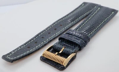 Auth. Longines 20mm Blue Leather Strap and Buckle Foto 1 de 4