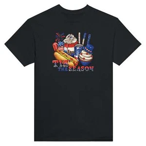 Independence Day Patriotic 4th of July Crewneck Cotton T-Shirt - Picture 1 of 13