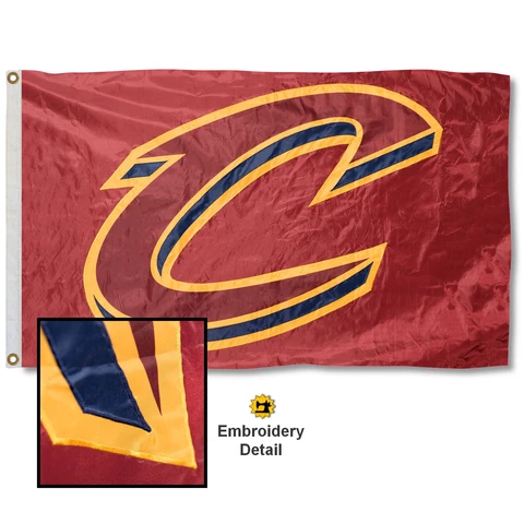 Cleveland Cavaliers Applique and Embroidery Nylon Flag Cover