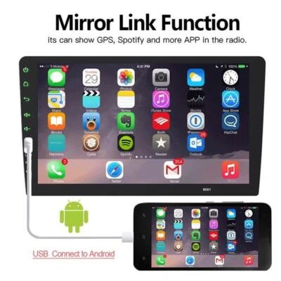 Touch Screen Car MP5 Player Bluetooth Stereo FM Radio Mirror Link USB/TF9" 1Din — 第 1/4 张图片