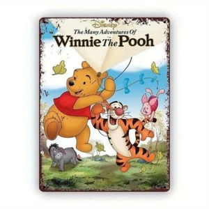 Letreros metálicos vintage dibujos animados de Disney Winnie The Pooh 8 X 12 - Imagen 1 de 2