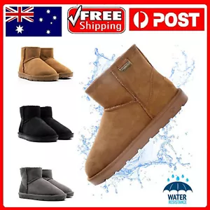 Australian Made Mini Classic UGG Boots Womens Men Water Resistant Sheepskin Wool - Picture 1 of 19