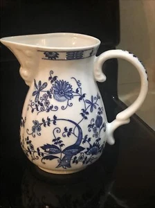 Vienna Woods Blue/White Pitcher 16 Ounce 6" Tall Pre Owned Perfect Condition. - Picture 1 of 11