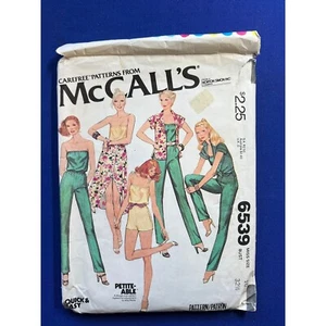 McCalls Sewing Pattern 6539 Misse Jumpsuit Top & Skirt Size 10 Bust 32-1/2 Cut - Picture 1 of 3