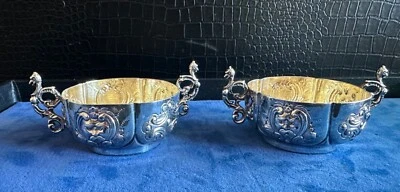 АНТИКВАРНЫЕ АНГЛИЙСКИЕ СОЛОНКИ JOHN ALDWINCKLE & JAMES SLATER ИЗ ЧИСТОГО СЕРЕБРА (2) - Изображение 1 из 4