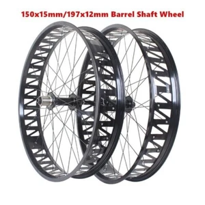 Juego de ruedas para bicicleta Snow Fat 26x4,0 150x15 197x12 mm eje de barril cojinete de aleación 36 agujeros - Imagen 1 de 15