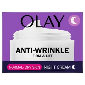 Olay Anti-Wrinkle Firm & Lift Moisturiser Anti-Aging Night Cream Dry Skin 50ml - Picture 1 of 9