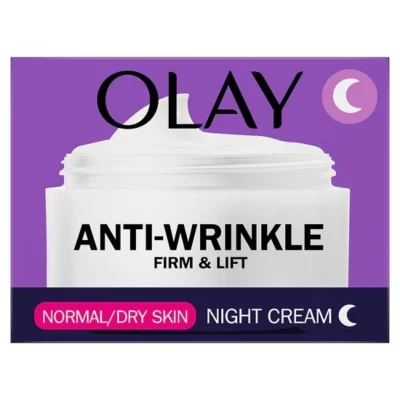 Olay Anti-Wrinkle Firm & Lift Moisturiser Anti-Aging Night Cream Dry Skin 50ml - image 1 of 4