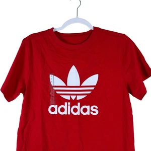 NWT Adidas Kids Trefoil Tee T Shirt Red Logo Originals Size Large Youth IY7423 - Picture 1 of 8