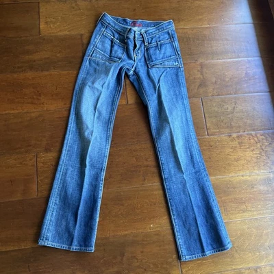 Blue Cult Women's 23  X 29 Flare Leg Low Rise Denim Blue Jeans Y2K - Image 1 of 4