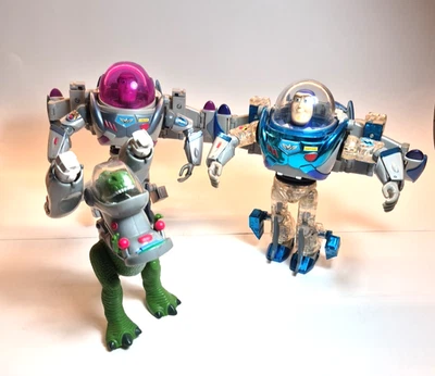 Buzz Lightyear Transform Rocket Blasting (2) & REX Action Fig Toy Story 8" tall - Image 1 of 4