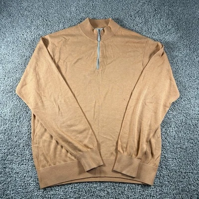 Suéter Peter Millar Mezcla Seda Cachemira Para Hombres XL Preppy 1/4 Cremallera Pullover Lujo Foto 1 de 4