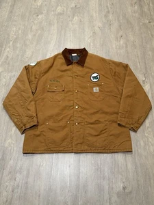 Vintage Carhartt C01 BRN Jacke Herren 54 XXL Barn Chore Decke gefüttert Union USA Made - Bild 1 von 8