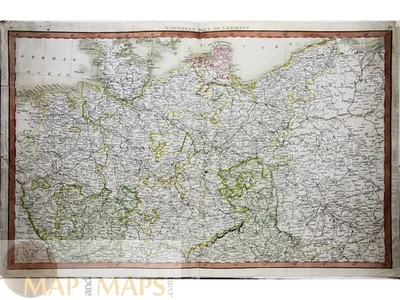 Large antique map of Northern Germany and Poland by Thomson, 1817 - Image 1 of 4