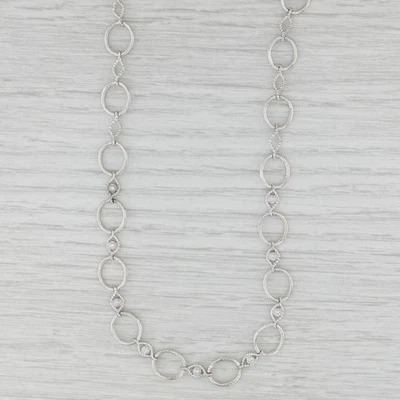 Collar Charriol Diamante Círculos con Caja Oro Blanco 18k 15.5" Cierre Palanca Foto 1 de 4