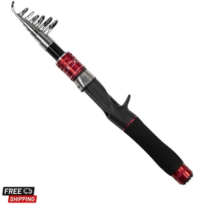 Telescopic Fishing Rod and Reel Combos, Carbon Fiber Fishing Rod with Stainle... - Image 1 of 2