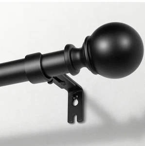 Curtain Rods for Windows 32 to 48, 1 Inch Adjustable Heavy Duty Black........171 - Picture 1 of 11