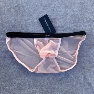 N2N Bodywear Herren Rostrot Sexy Transparent Mesh String Bikini Unterwäsche Gr. M - Bild 1 von 5