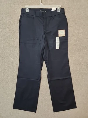 Pantalones Dockers Sure Fit caqui para mujer 12 azul marino adelgazante elástico NUEVO Foto 1 de 4