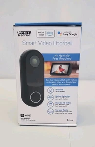 FEIT ELECTRIC Wi-Fi Smart Video Türklingel kabelgebunden schwarz neu in geöffneter Verpackung - Bild 1 von 2