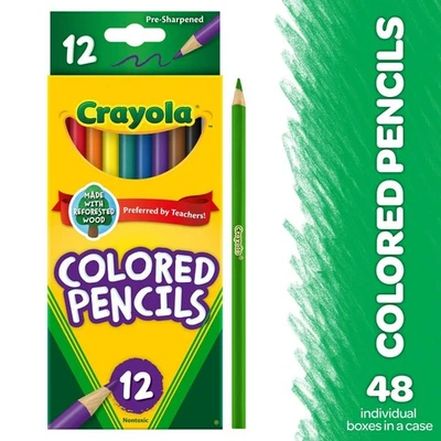 Crayola 12ct Colored Pencils (Case Contains 48 Packs), Bulk School Supplies - Image 1 of 4