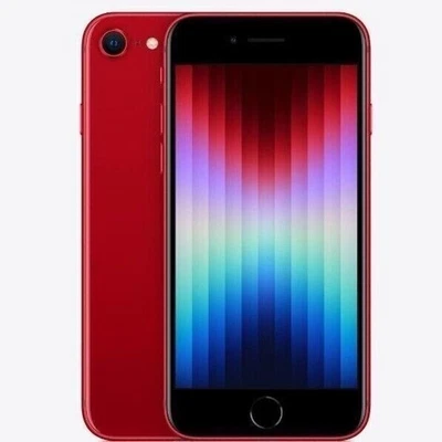 New Apple iPhone SE 3rd Gen (2022) A2595 Red 5G 64GB Factory Unlocked - Image 1 of 3